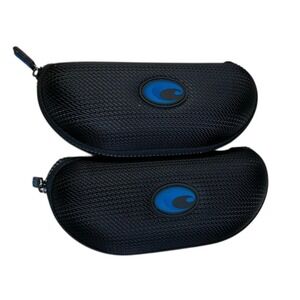 Costa Del‎ Mar Sunglasses Hard Case Protective Shell Cover w/cloth set of 2